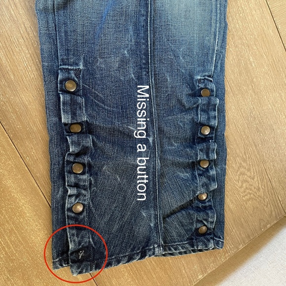 7 For All Mankind | Dark Roxanne Ripped Jeans Sz26 - Picture 6 of 6